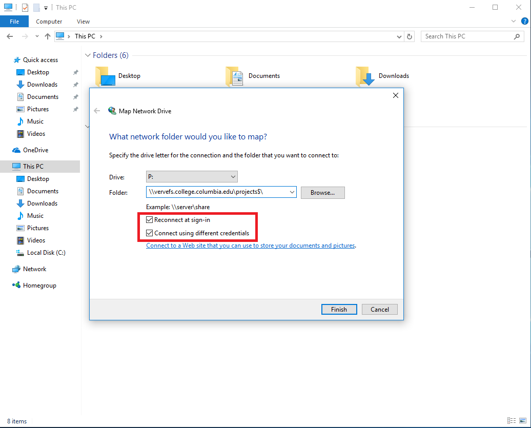 change password mapped network drive windows 10